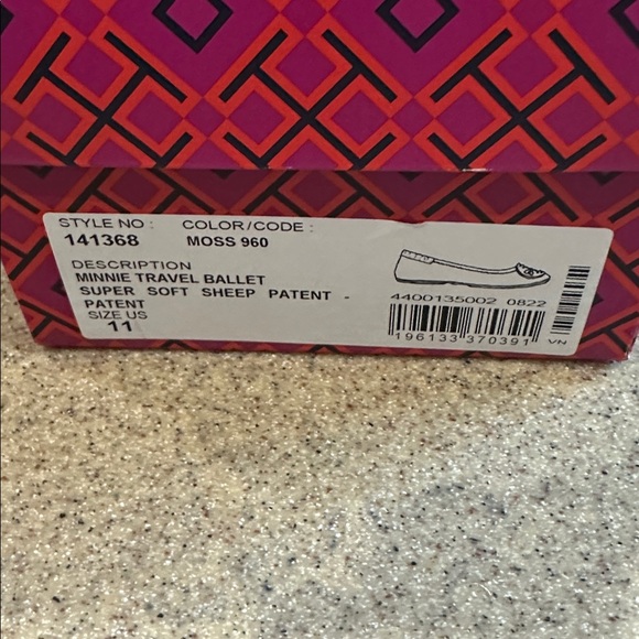 Tory Burch Minnie Travel Ballet Flats MOSS Size 11 NWT - Picture 6 of 7